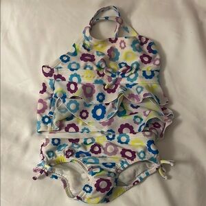 3/$10 6-9 Month Floral Ruffle Two-Piece Swimsuit